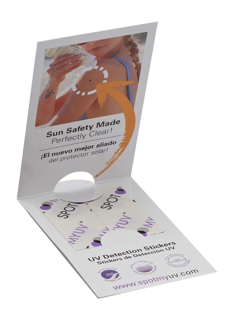 SPOTMYUV SPOTMYUV UV Detection Stickers for Sunscreen with Patented DERMATRUE SPF Sensing Technology | KNOW WHEN TO REAPPLY SUNSCREEN TO HELP PREVENT SUNBURN - 32 Count  - Image 3