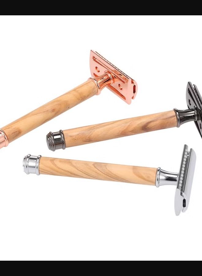 Shaving Razors Double Edge Handled Safety Traditional Wet Shaving Razor Stainless Alloy Chrome Plating - Image 4