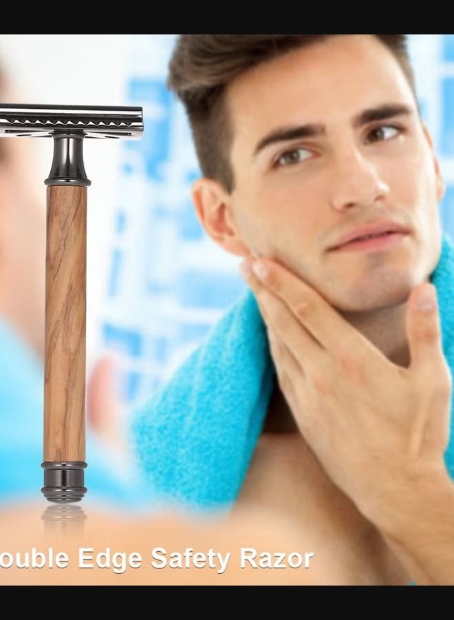 Shaving Razors Double Edge Handled Safety Traditional Wet Shaving Razor Stainless Alloy Chrome Plating - Image 5