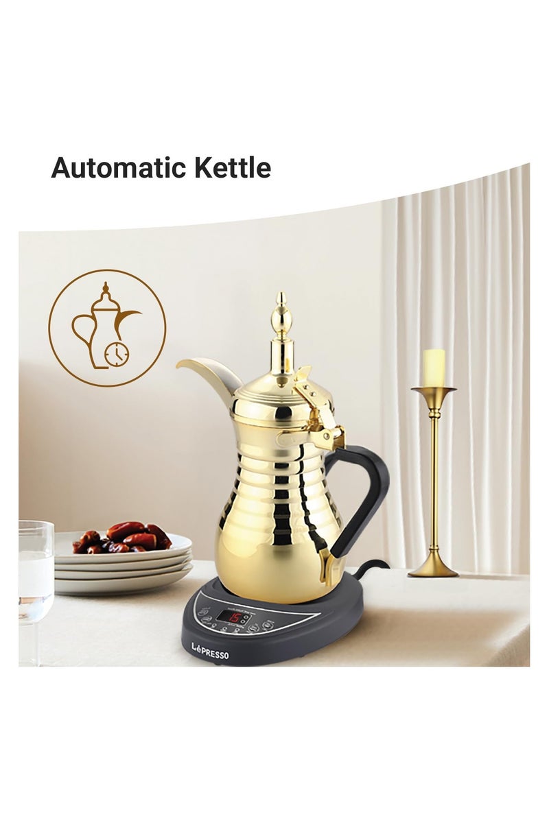 LePresso Arabic Coffee & Tea Dallah, 304 Stainless Steel Pot Material, Over-Heat Protection, 800W Rated Power, Automatic Kettle, 750ml Capacity, Keep Warm Coffee Machine, Coffee Maker - Image 4