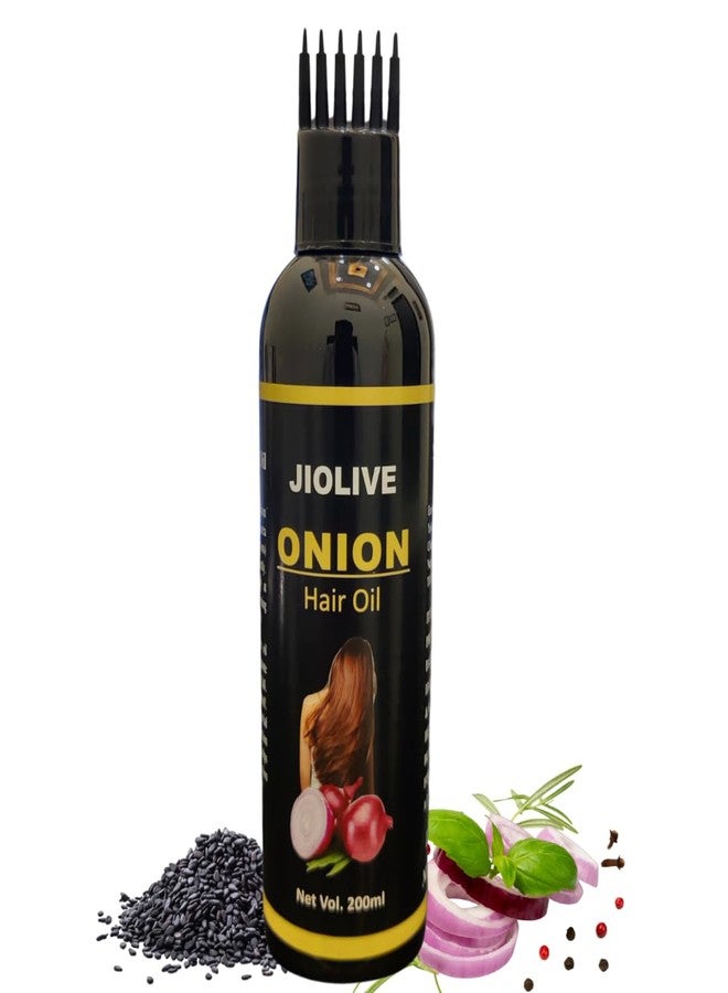 JIOLIVE Onion Hair Oil - Hair Growth Booster & Hair Fall Control | Anti-Dandruff Nourishing Oil with Applicator for Men & Women - 200ml - Image 2
