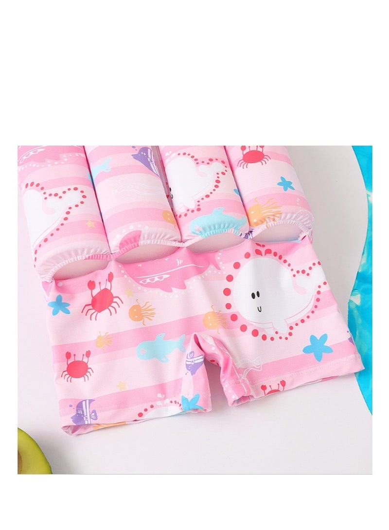 Y&D Kids Baby One-Piece Floatation Swimsuit Float Suit with Adjustable Buoyancy Bathing Cartoon Short Sleeve Swimwear Jumpsuit  - Image 2