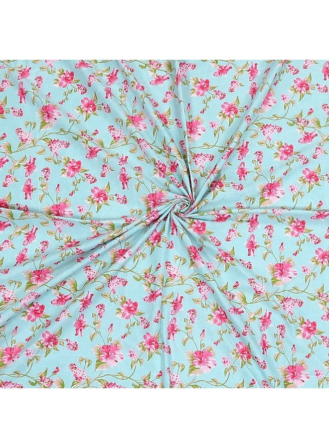 Status Contract Cotton Rich Double Bedsheet with 2 Pillow Covers for Bed Room, Home, Hotel-120 GSM (Green Pink) - Image 3