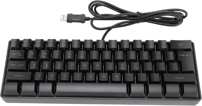 كلاراكو لوحة مفاتيح ألعاب كلاركو، 61 مفتاحًا بإضاءة خلفية LED، لوحة مفاتيح كمبيوتر محمولة سلكية بمنفذ USB، مناسبة للمنزل والمكتب والكمبيوتر المحمول والعمل والألعاب - Image 1