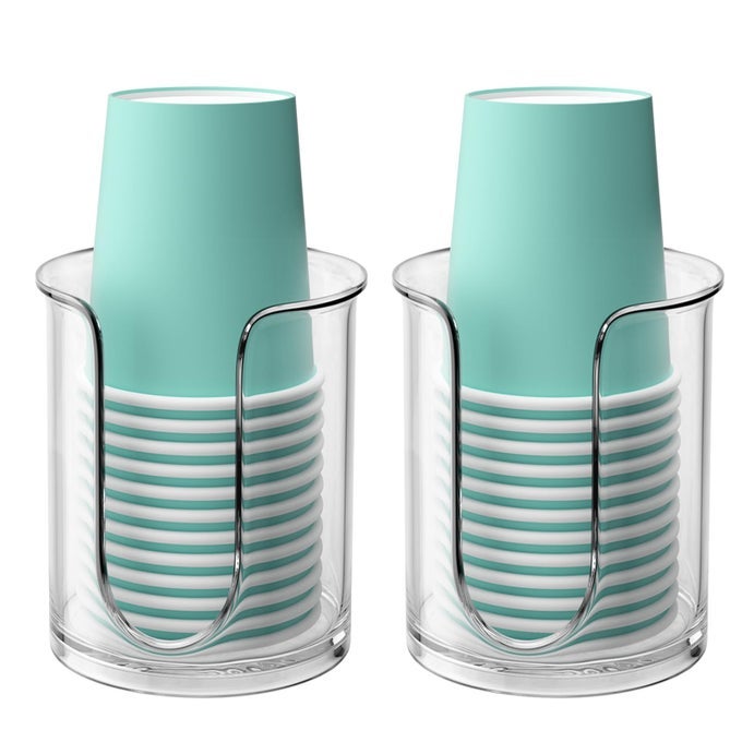 BATHROOM CUP DISPENSER 5 OZ COUNTERTOP2 PACK MOUTHWASH CUP HOLDER FOR BATHROOMPC SMALL DISPOSABLE CUP HOLDER FOR 5OZ PAPER CUPS AND MOUTHWASH CUPS