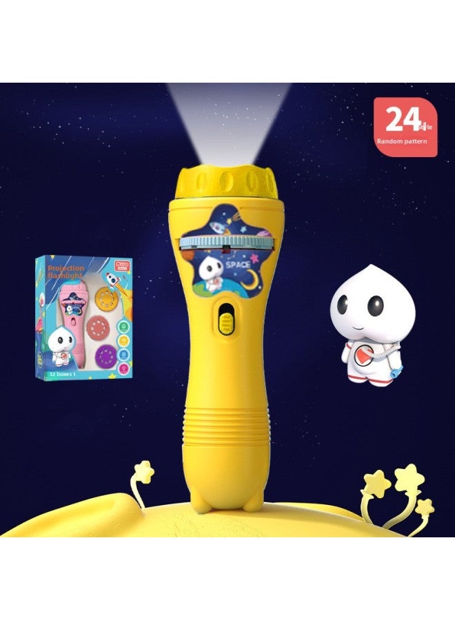 Children's Luminous Projection Flashlight Projection Slide Baby Cognitive Puzzle Early Education Toys Supermarket Stall Wholesale 