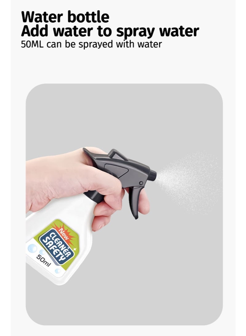 Cleaning Housekeeping Cleaning Toy Set, 19 PCS Trolley Set  Includes Broom, Mop, Dustpan, Brush, Rag, Housekeeping Cart, Perfect New Year Gift for Kids, Red - Image 2