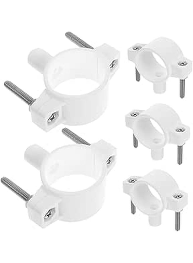 صمام تثبيت التصريف السريع (Quick Connect Drain Saddle Valve Clamp) عبوة من 5 قطع لنظام التناضح العكسي لمياه الصرف الصحي تحت الحوض، ملحق صمام إمداد المياه، فلتر، أبيض - Image 1