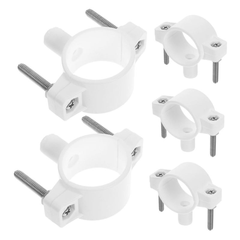 صمام تثبيت التصريف السريع (Quick Connect Drain Saddle Valve Clamp) عبوة من 5 قطع لنظام التناضح العكسي لمياه الصرف الصحي تحت الحوض، ملحق صمام إمداد المياه، فلتر، أبيض - Image 2