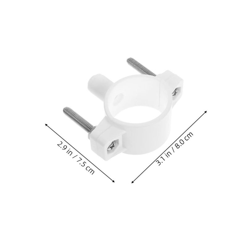 صمام تثبيت التصريف السريع (Quick Connect Drain Saddle Valve Clamp) عبوة من 5 قطع لنظام التناضح العكسي لمياه الصرف الصحي تحت الحوض، ملحق صمام إمداد المياه، فلتر، أبيض - Image 3