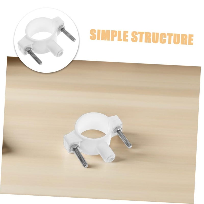 صمام تثبيت التصريف السريع (Quick Connect Drain Saddle Valve Clamp) عبوة من 5 قطع لنظام التناضح العكسي لمياه الصرف الصحي تحت الحوض، ملحق صمام إمداد المياه، فلتر، أبيض - Image 4