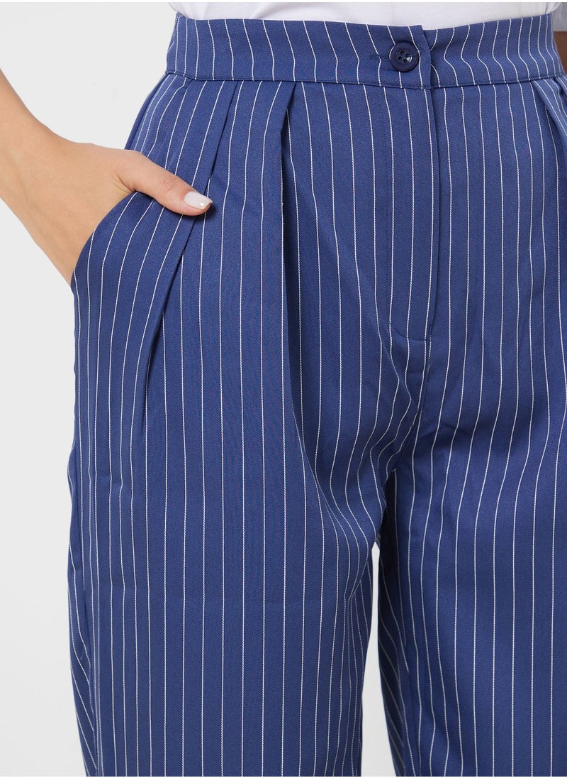 Ginger Tailored Pinstripe Straight Fit Pants  - Image 4