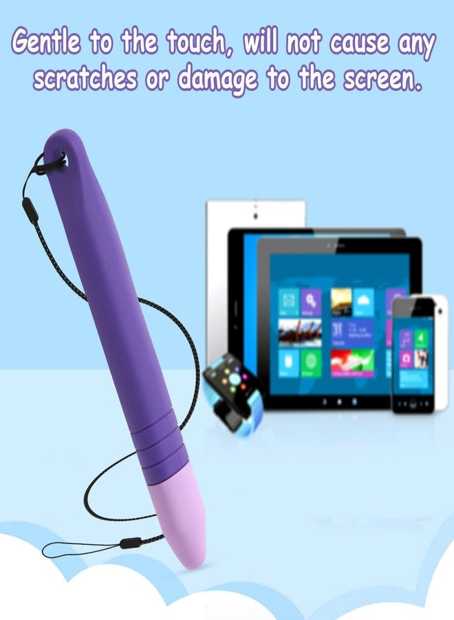 XIHIRCD Kid-Friendly Capacitive Stylus Pen for Touch Screens & Tablets - Tethered, Purple - Image 3
