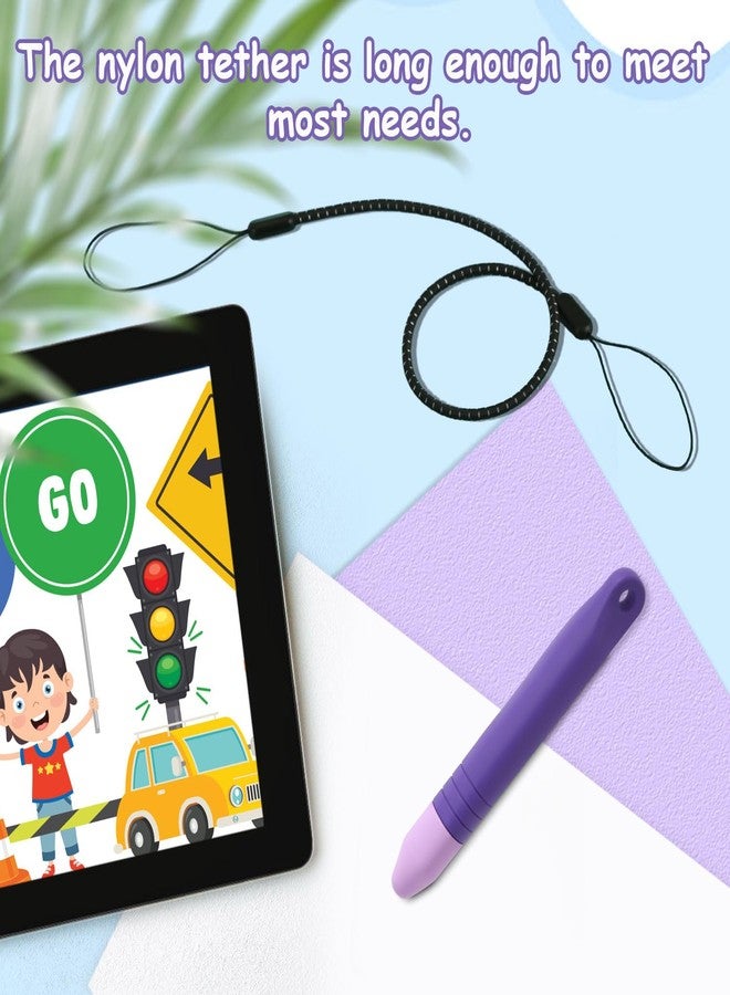 XIHIRCD Kid-Friendly Capacitive Stylus Pen for Touch Screens & Tablets - Tethered, Purple - Image 5