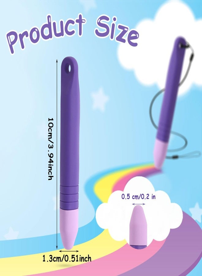 XIHIRCD Kid-Friendly Capacitive Stylus Pen for Touch Screens & Tablets - Tethered, Purple - Image 2