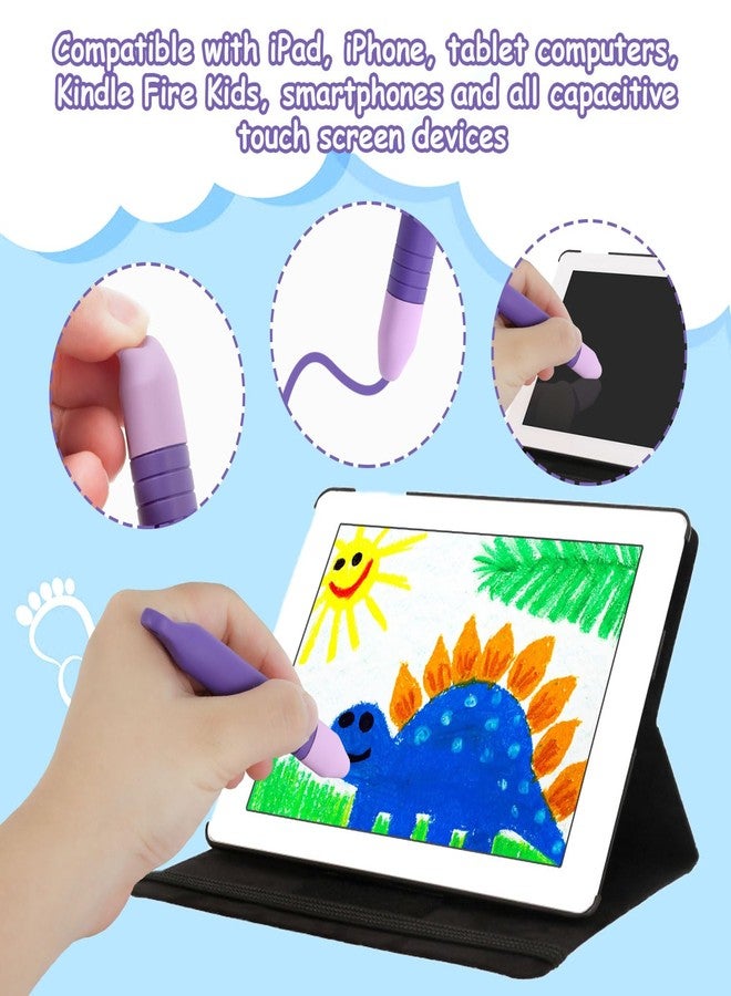 XIHIRCD Kid-Friendly Capacitive Stylus Pen for Touch Screens & Tablets - Tethered, Purple - Image 4