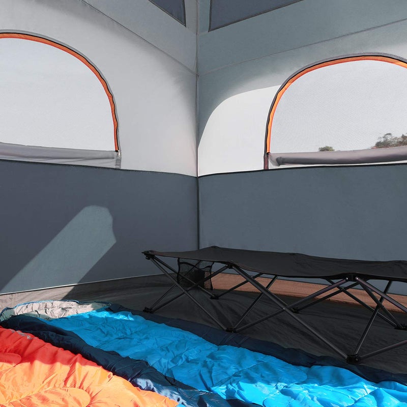 UNP Tents 6 Person Waterproof Windproof Easy Setup,Double Layer Family Camping Tent with 1 Mesh Door & 5 Large Mesh Windows -10'X9'X78in(H) Gray - Image 5