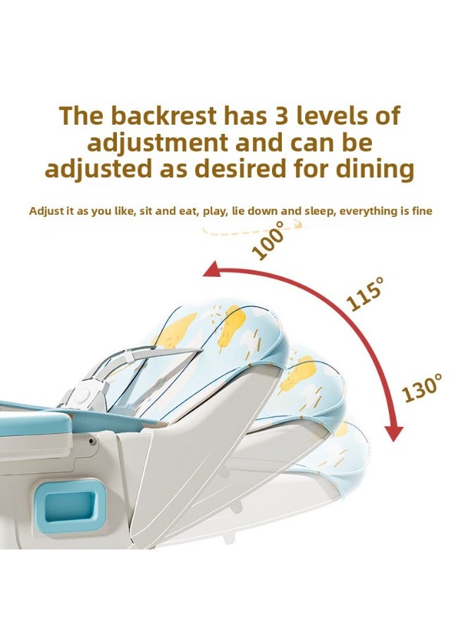 ORiTi كرسي طعام للأطفال متعدد الوظائف وقابل للتعديل - أزرق فاتح - Image 2