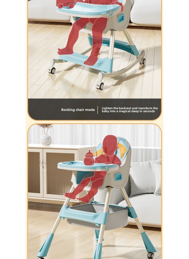 ORiTi كرسي طعام للأطفال متعدد الوظائف وقابل للتعديل - أزرق فاتح - Image 5