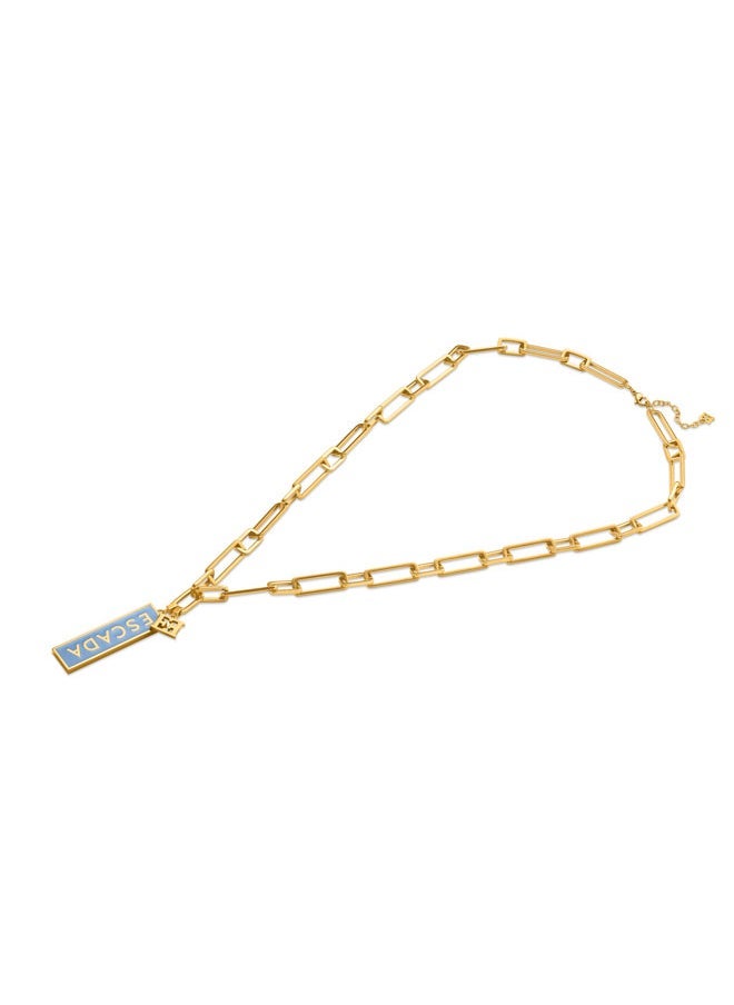 ESCADA Caroline Necklace for Women Chic Design, Blue Tag with Logo, Bold Elegance and Modern Sophistication - Image 2