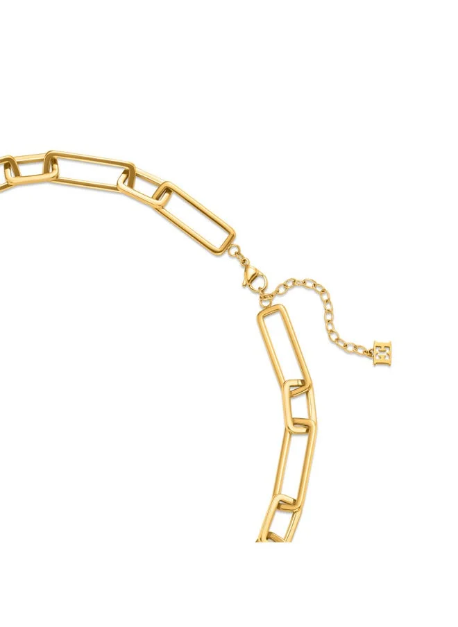 ESCADA Caroline Necklace for Women Chic Design, Blue Tag with Logo, Bold Elegance and Modern Sophistication