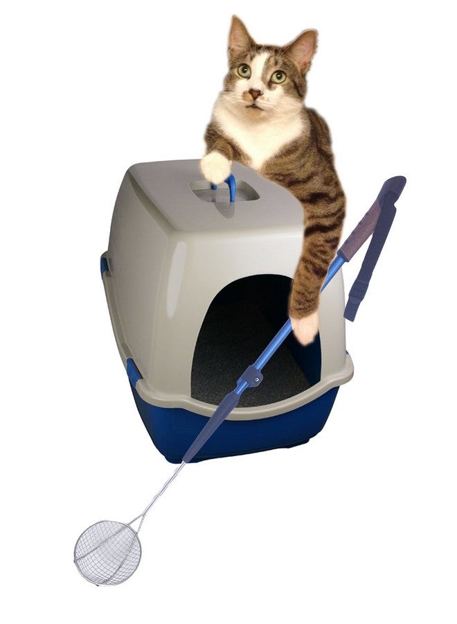 Sand Dipper Mid Size Adjustable  Extra Long Handle Back Saver Hygienic Cat Litter Scoop - Image 5