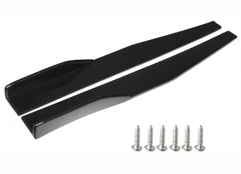 HUUSO Car Body Styling Rear Side Skirt 75cm Rocker Splitters Diffuser Winglet Left & Right, Fashionable ABS Black Glossy Appearance Compatible with Hyundai Verna (2023) - Image 3