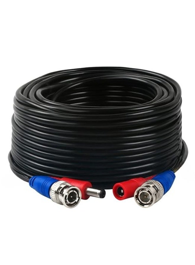 مجموعة كابلات طاقة وإشارة BNC مكونة من 4 قطع – بطول إجمالي 200 قدم – مع موصلات – مناسبة لأجهزة DVR والأنظمة الصوتية والمرئية - Image 4