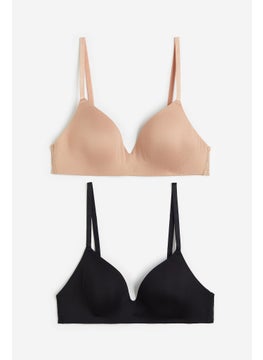 H&M 2-Pack Microfibre Non-Wired Bras  - Image 1