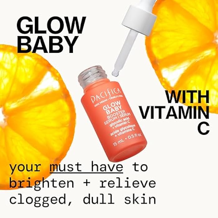 Pacifica Glow Baby Booster Mini Face Serum, Vitamin C & Glycolic Acid For Brightening Dull Skin, Fragrance-Free, Vegan & Cruelty-Free, .5 Fl Oz - Image 2