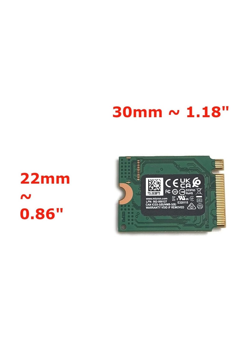 Generic 1TB M.2 2230 NVMe PCIe Gen4 x4 SSD – High-Speed Internal Solid State Drive for Laptops, Ultrabooks, Steam Deck, and Consoles  - Image 2