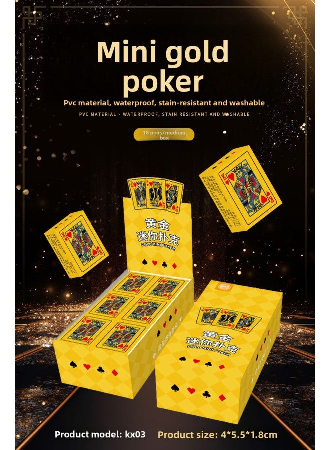 MINI PVC Waterproof Mini Gold Edition Werewolf Poker Tiny Games Small Poker Westward Party Travel
