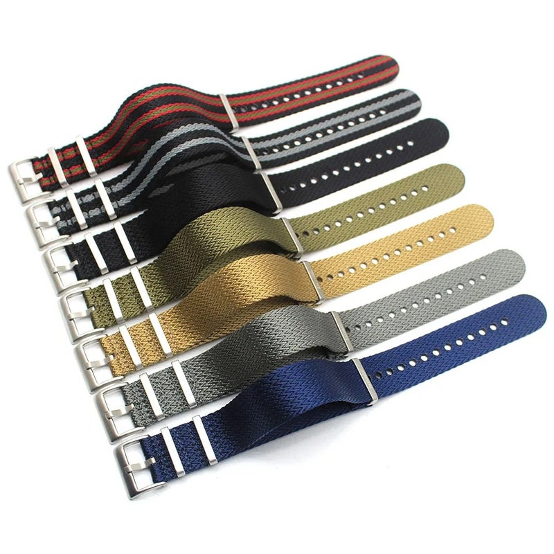 Bluejw Premium Quick Release Nylon Watch Strap Replacement – Two-Piece Sharkskin Seatbelt Band for 18mm 20mm 22mm Watches - Image 3