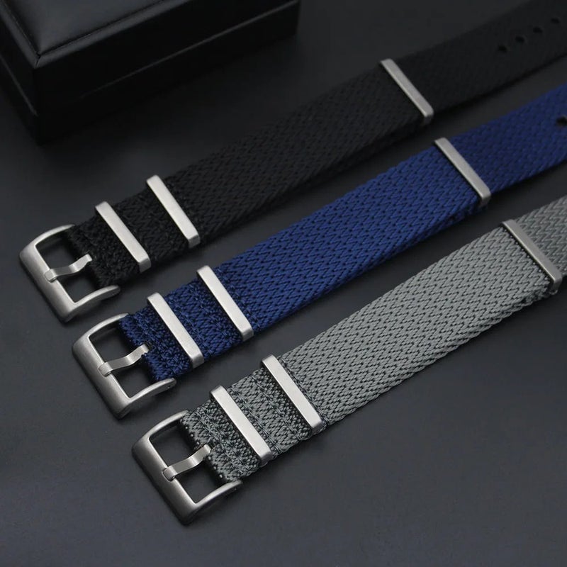 Bluejw Premium Quick Release Nylon Watch Strap Replacement – Two-Piece Sharkskin Seatbelt Band for 18mm 20mm 22mm Watches - Image 2