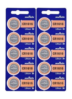 muRATA CR1616 Lithium 3V Coin Cell 10 Batteries Made in Japan 