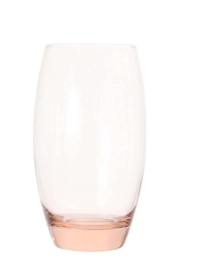 Pasabache - Pasabahce Set of 6 large juice cups - barrel -500 ml -pink color -Turkish origin - Image 1