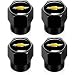 UNIMAT Tire Valve Stem Caps Cover for Chevy Metal Car Wheel Air caps Auto Valve Stem Caps Accessories 4 Pack Black - Image 2