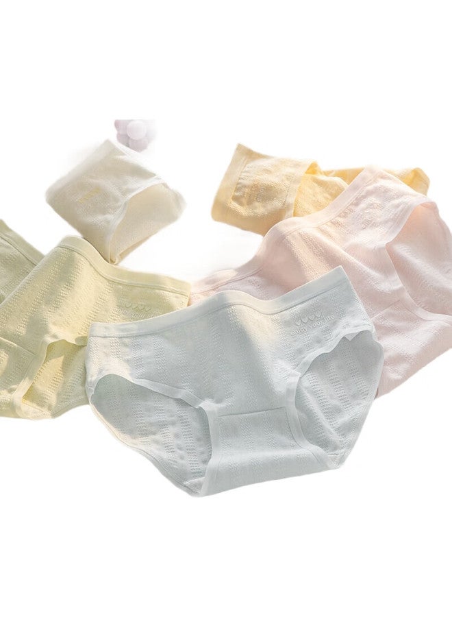 BONAS [10A Antibacterial] 5-Pack Women'S Underwear, Pure Cotton Antibacterial Crotch, Seamless Breathable Triangle Panties For Girls - Image 3