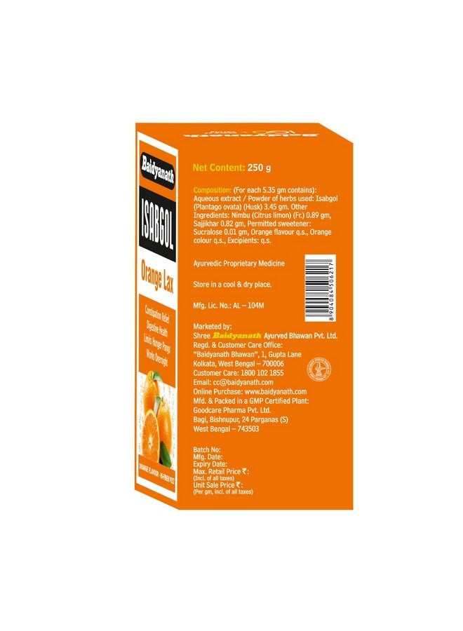 Baidyanath Isabgol Orange Lax | Isabgol Husk | Psyllium husk | 250g - Image 4