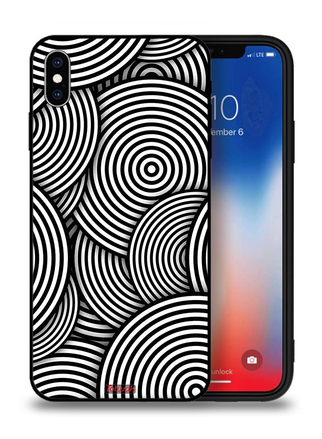 Tolwak Apple iPhone XS Protective Case Circles Illusion Pattern - Image 1