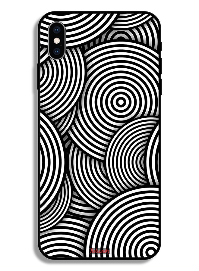 Tolwak Apple iPhone XS Protective Case Circles Illusion Pattern - Image 2