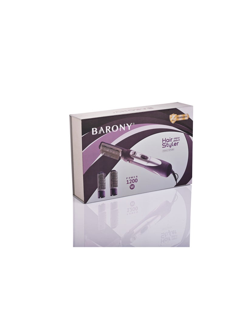 Barony Hair Styler 1200W – Hair Dryer with Two Styling Brushes - Image 3