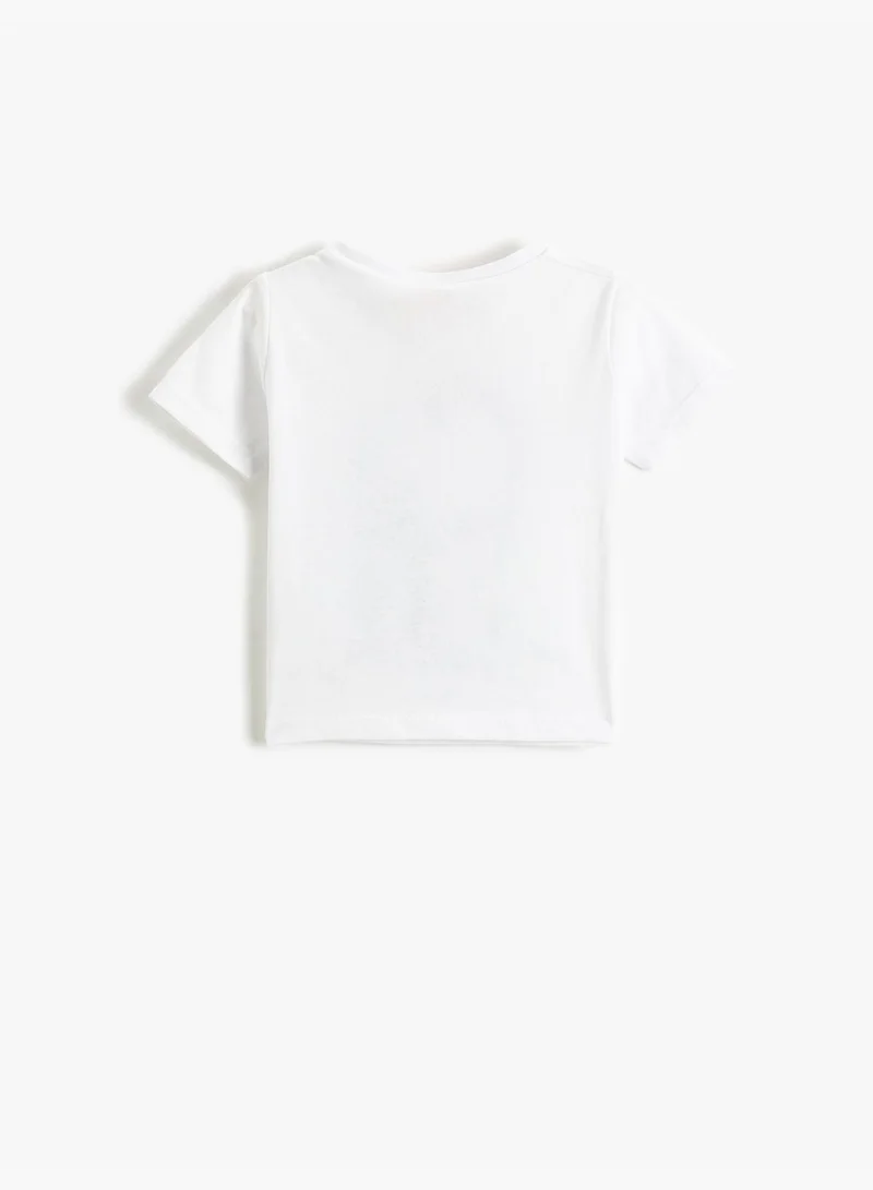 KOTON Atatürk Printed T-Shirt Short Sleeve Round Collar