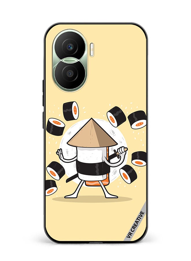 VR CREATIVE Protective Case Cover For Honor Play7T Pro Samurai Sushi Design Multicolour - Image 1