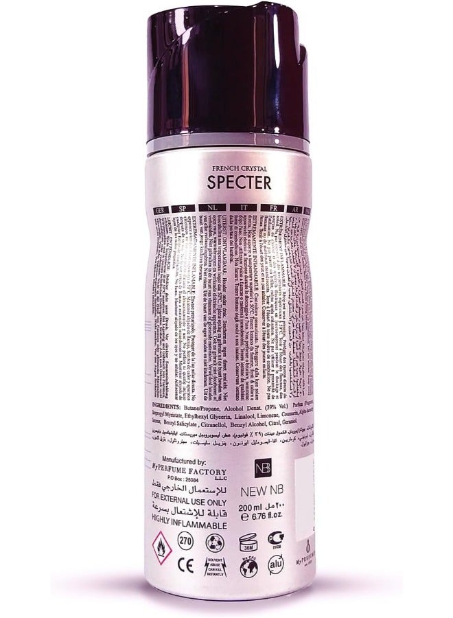 NEW NB Unbranded French Crystal Specter Deodorant Spray for Men – 200ml - Image 2