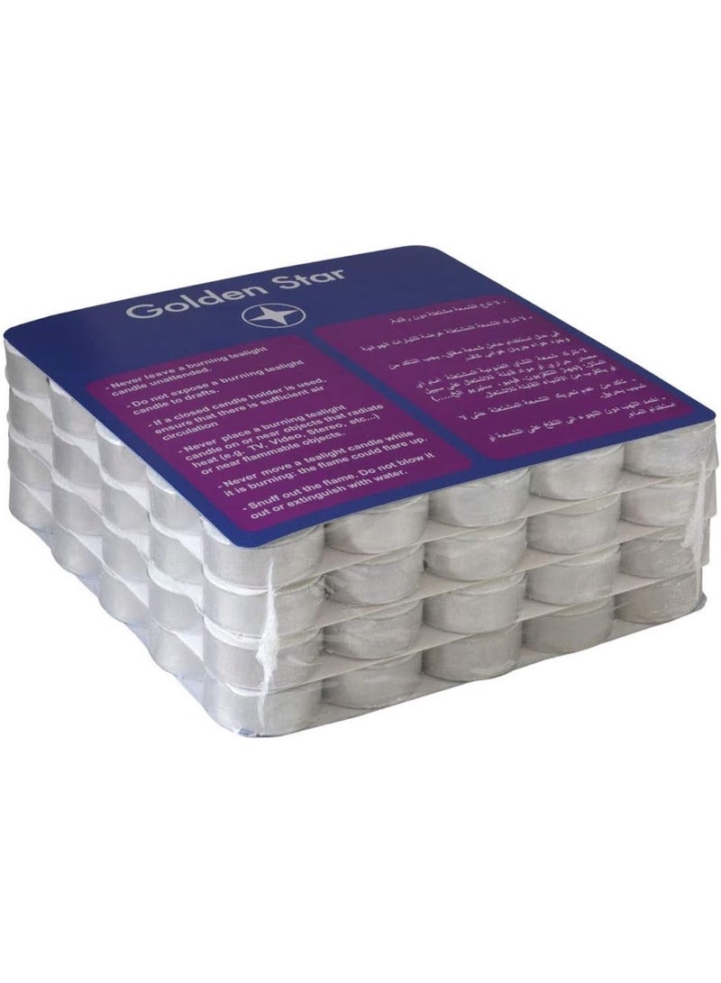 جولدن ستار غولدن ستار - مسز ماروز- شموع صغيرة للفنادق والمطاعم، مدة الاشتعال ٤ ساعات تقريبًا - ١٠٠ قطعة - Image 5