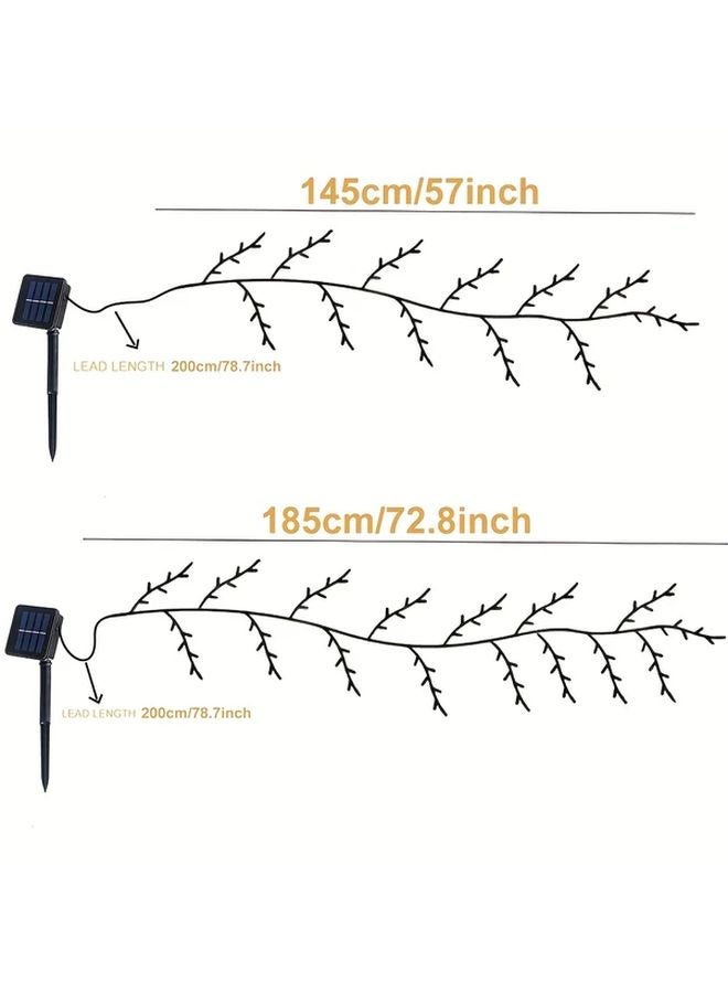 Solar Powered Willow Vine Lights 72 LED Warm White 8 Modes IP44 Outdoor Decoration - Image 3