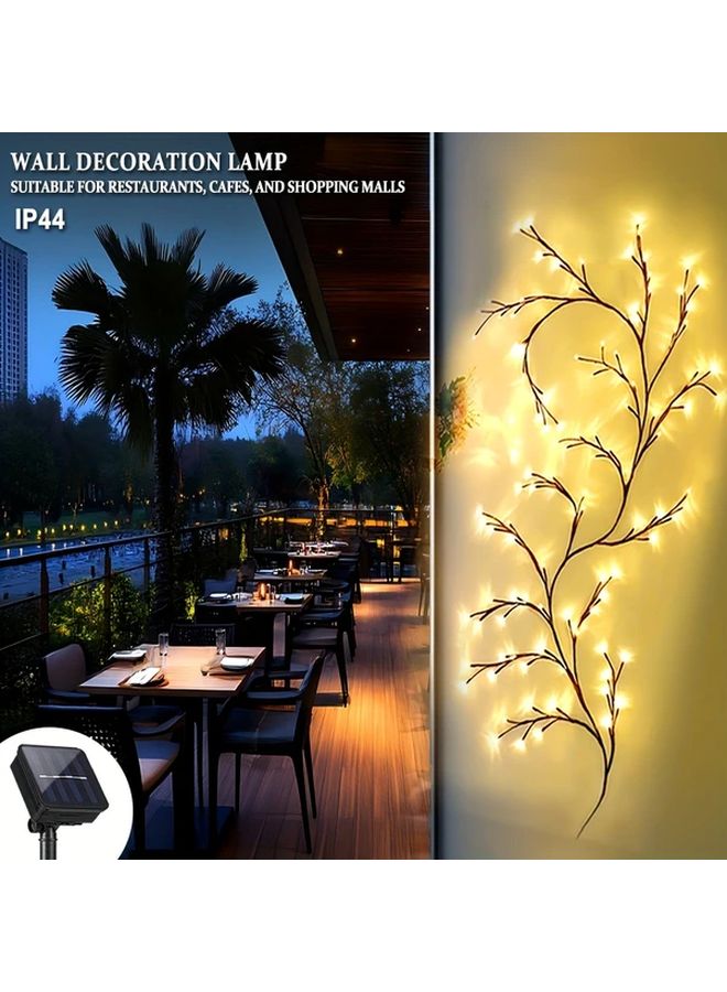 Solar Powered Willow Vine Lights 72 LED Warm White 8 Modes IP44 Outdoor Decoration - Image 2