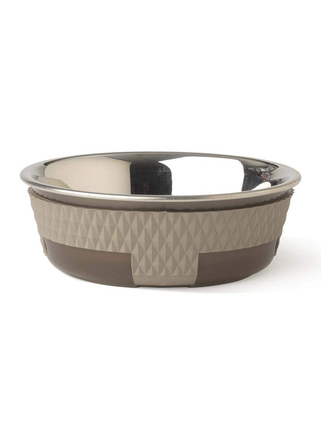 PetRageous 16015 Kona Stainless Steel Non-Slip Dishwasher-Safe Dog Bowl 1.75-Cup 5.5-Inch Diameter 1.75-Inch Tall for Small and Medium Dogs and Cats, Brown - Image 1