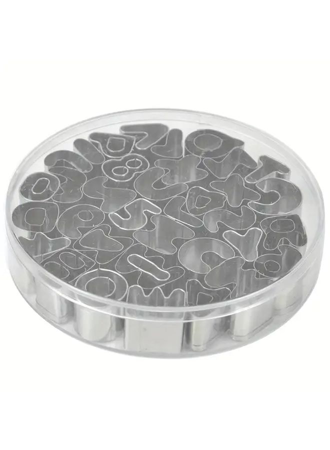 Stainless Steel 37pcs Silver Alphabet Number Baking Cookie Biscuit Cake Mold - Image 5